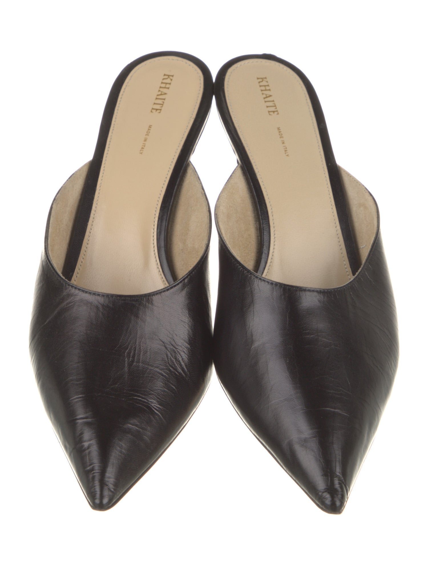 Khaite Leather Mules